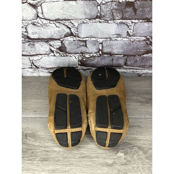 Clarks England Tan Nubuck Leather Slip On Driving Loafers Shoes Men 11M US/44EU - Picture 7 of 16